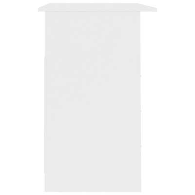 vidaXL kirjutuslaud sahtlitega valge 110x50x76 cm puitlaastplaat