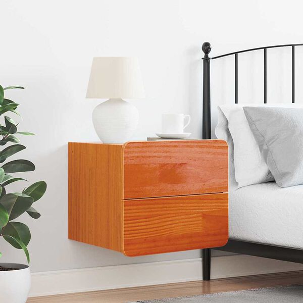 vidaXL Öökapp sahtliga Vahapruun 39 x 34 x 33 cm Männipuit