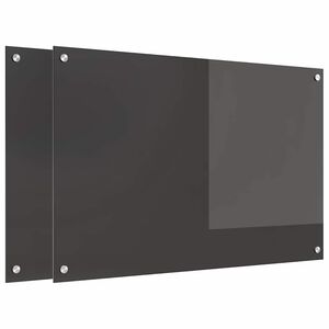 vidaXL K&ouml;gi Splashback 2 pcs Tumehall 90 x 60 cm karastatud klaas