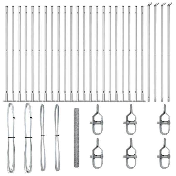 vidaXL Aiapost H&otilde;bedane 50 x 1,5 m (36 mm v&otilde;rk) Teras