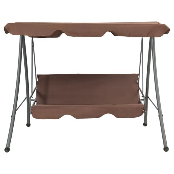 vidaXL aiakiik päikesevarjuga, kohvivärvi