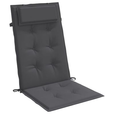 vidaXL kõrge seljatoega toolipadjad 4 tk, antratsiithall, kangas