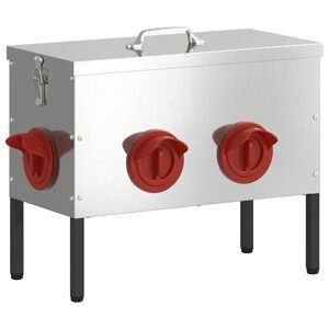 vidaXL Kanali feeder H&otilde;bedane 41,5 x 20,5 x 33 cm Tsinkteras