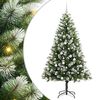 vidaXL Tehis hinged j&otilde;ulupuu kaetud lumega Roheline ja valge 180 cm