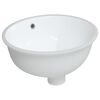 vidaXL vannitoa valamu, valge, 38,5x33,5x19 cm, ovaalne, keraamiline
