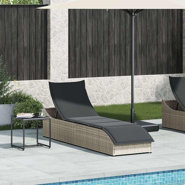 vidaXL kokkupandav lamamistool padja ja hoiuruumiga helehallist