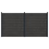 vidaXL Aia komplekt 2 tk 353 x 186 cm WPC ja Alumiinium Must