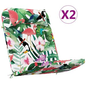 vidaXL Adirondack tooli istmepadjad 2 tk, mitmev&auml;rviline, kangas