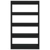 vidaXL raamaturiiul/ruumijagaja, must, 80x30x135 cm, tehispuit