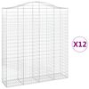vidaXL kaarekujulised gabioonkorvid 12 tk, 200x50x220/240 cm, raud