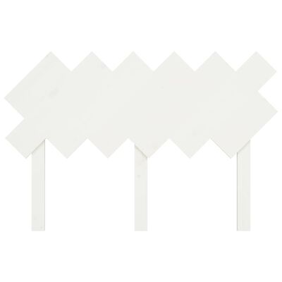 vidaXL voodipeats, valge, 122,5x3x80,5 cm, männipuit