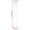 vidaXL pistikupesaga aia lambipostid 3 tk, must, 110 cm, alumiinium