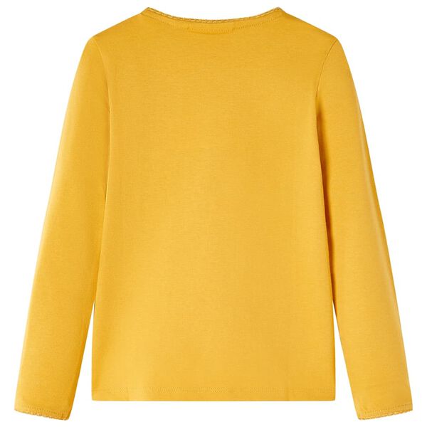 Pikkade varrukatega lastesärk, tume ooker, 92