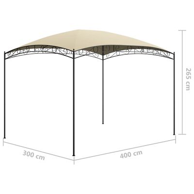 vidaXL lehtla 3x4x2,65 m, kreemjas 180 g/m²