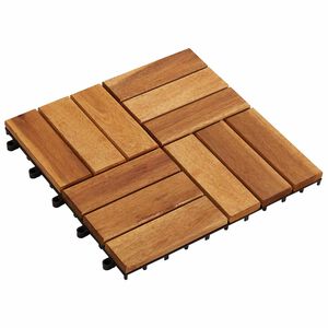 vidaXL Terrassiplaat 10 pcs Pruun 30 x 30 cm Akaatsia puit