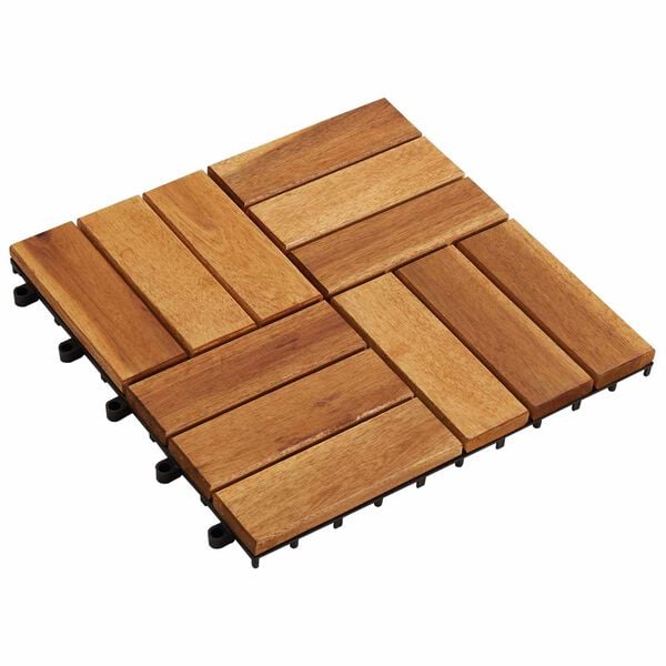vidaXL Terrassiplaat 10 pcs Pruun 30 x 30 cm Akaatsia puit