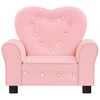 vidaXL lastediivan, roosa, kunstnahk
