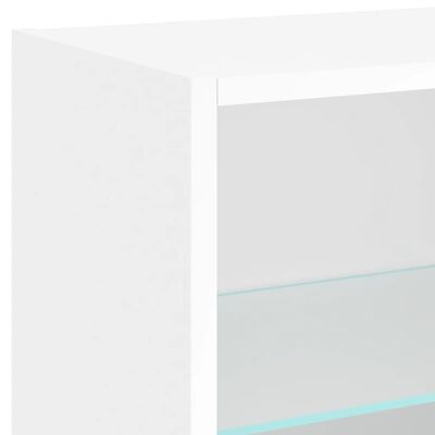 vidaXL seinale kinnitatav öökapp LED-tuledega, valge