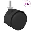 vidaXL Rattakandur 12 pcs Must ja h&otilde;bedane 40,1 x 40,1 x 37,8 mm