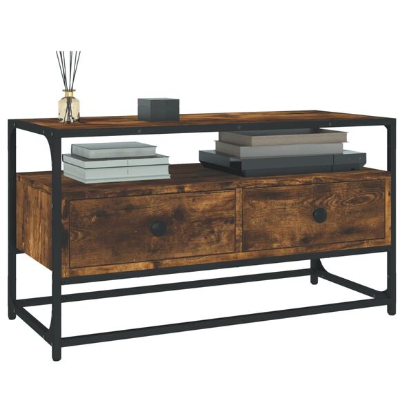 vidaXL telerikapp, suitsutatud tamm, 80 x 35 x 45 cm, tehispuit