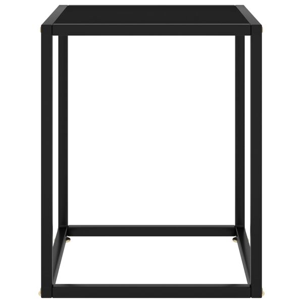 vidaXL kohvilaud, must, must klaas, 40 x 40 x 50 cm