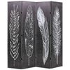 vidaXL kokkupandav sirm 160 x 170 cm, suled, must ja valge