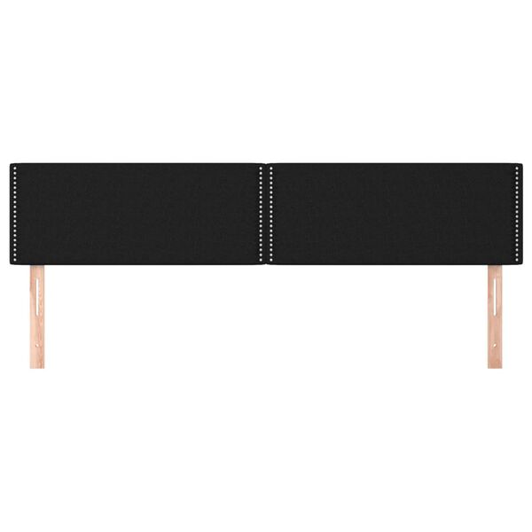 vidaXL voodipeatsid, must, 180x5x78/88 cm, kangas