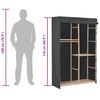 vidaXL 3 tasandiga garderoob, hall, 110 x 40 x 170 cm, kangas