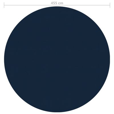vidaXL ujuv PE ümmargune basseinikile, 455 cm, must ja sinine
