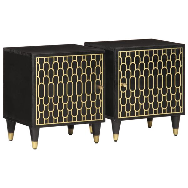 vidaXL öökapid 2 tk, 40 x 33 x 46 cm, mangopuit