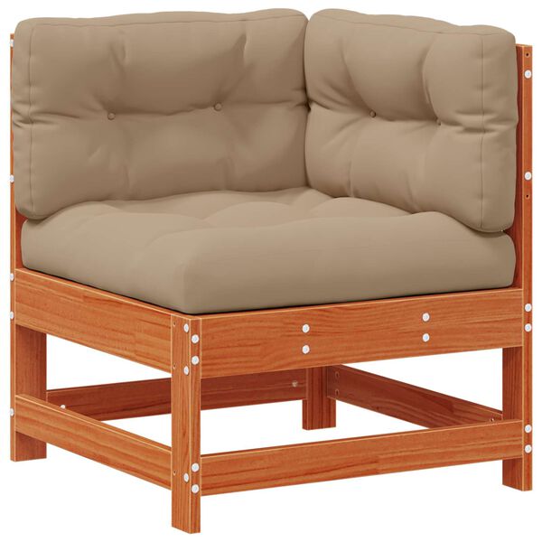 vidaXL Aia lounge komplekt 5 pcs Vahapunane Tahke m&auml;nd