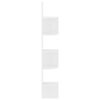 vidaXL seina nurgariiul, kõrgläikega valge, 19x19x123 cm, tehispuit