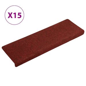 vidaXL trepimatid, isekleepuvad, 15 tk, 65 x 21 x 4 cm, bordoopunased, ristk&uuml;likukujulise servaga