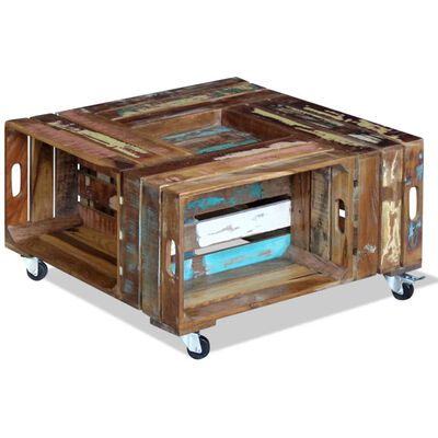 vidaXL kohvilaud taastatud puidust 70 x 70 x 35 cm