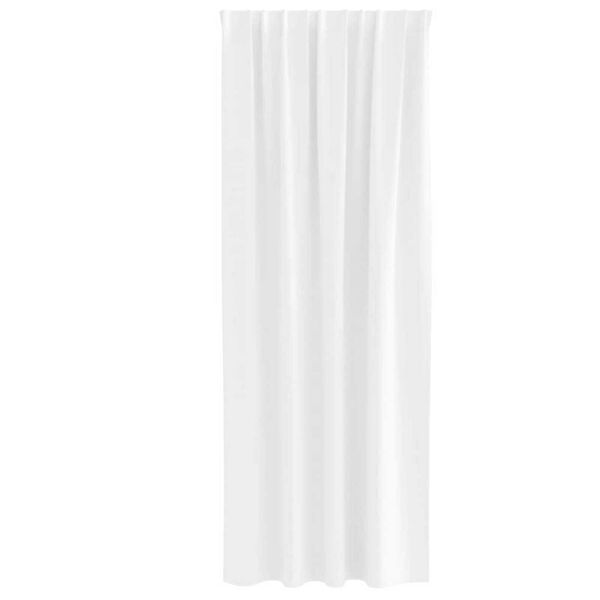 vidaXL Kardinad r&otilde;ngastega 2 pcs PUHAS VALGE 245 x 140 cm Pol&uuml;ester