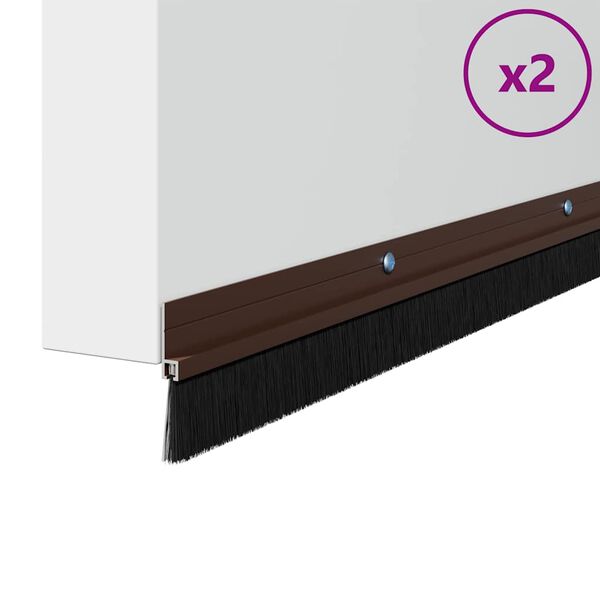 vidaXL Kruvitavad ukselöökide tihendid 2 pcs Pruun 100 cm