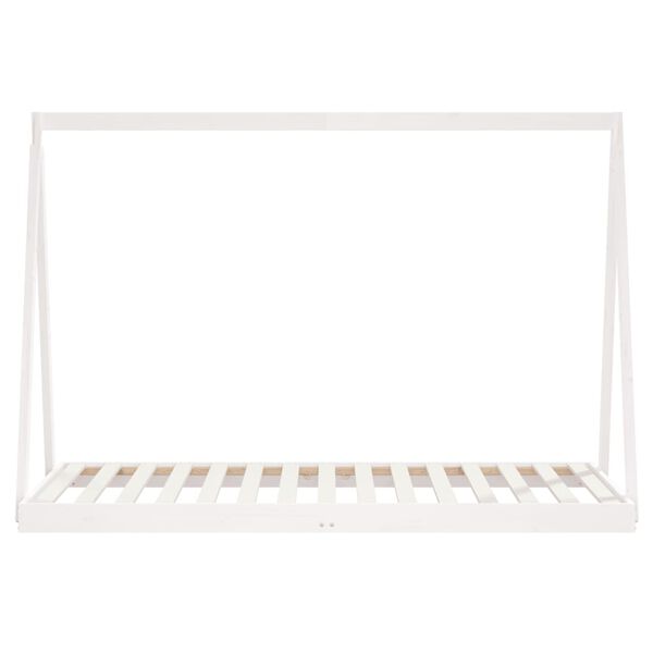 vidaXL lastevoodi raam, valge, 90 x 190 cm, m&auml;nnipuit