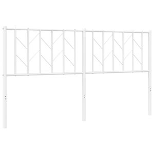 vidaXL metallist vahetatav voodipeats, valge, 160 cm