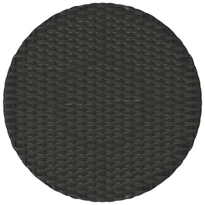 vidaXL 3-osaline bistrookomplekt patjadega, must, polürotang