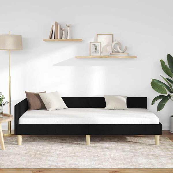 vidaXL Nurgavoodi raam peaga Must 80 x 200 cm kangas