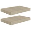 vidaXL seinariiulid, 2 tk, tammevärvi, 40 x 23 x 3,8 cm MDF