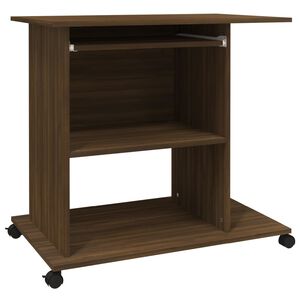 vidaXL kirjutuslaud, pruun tamm, 80 x 50 x 75 cm, tehispuit
