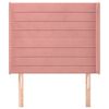 vidaXL voodipeats servadega, roosa, 103x16x118/128 cm, samet