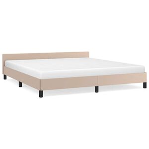 vidaXL voodiraam peatsiga ilma madratsita Cappuccino 160x200 cm
