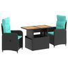 vidaXL &Otilde;ues&ouml;&ouml;gi komplekt 3 pcs pol&uuml;rotang