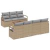 vidaXL Aia Diivanikomplekt padjaga 8 pcs Beež pol&uuml;rotang