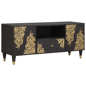 vidaXL Telerikapp sahtliga Must 105 x 33 x 46 cm Tugev mango puu