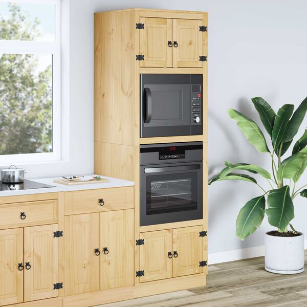 vidaXL Kapp riiuliga uksega SKI Meepruun 66 x 58 x 207 cm Tahke m&auml;nd