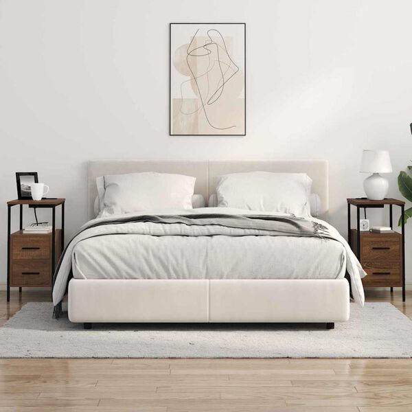 vidaXL &Ouml;&ouml;lambi kapp 2 pcs Pruun tamme 30 x 48 x 61 cm Tehispuit