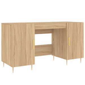 vidaXL kirjutuslaud, Sonoma tamm, 140 x 50 x 75 cm, tehispuit